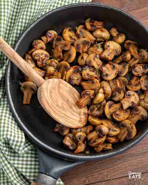 Sautéed Mushrooms - Delicious golden sautéed mushrooms that are a perfect packed with flavour side d...