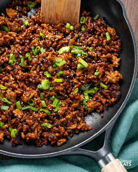 Delicious Korean Ground Pork - super easy to make and packed with flavour. Perfect with a simple sid...