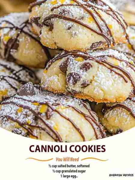 Cannoli cookies Ingredients ½ cup salted butter, softened ½ cup granulated sugar 1 large egg ½ cup w...