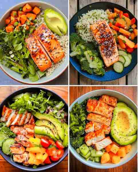 Honey Garlic Salmon & Brown Rice Bowl 🐟🍚 A delicious, nutritious meal packed with protein, healthy...