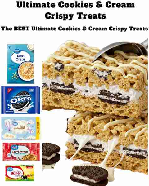 ✨ Ultimate Cookies & Cream Crispy Treats ✨ What Makes It Irresistible? A heavenly twist on classic...