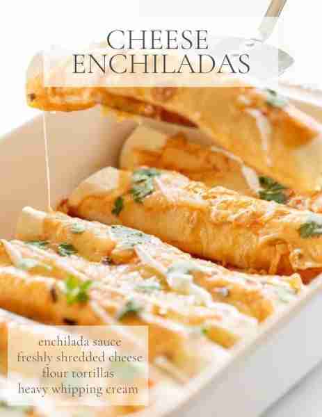 These easy, classic cheese enchiladas are restaurant-worthy, with creamy cheese and zesty sauce that...
