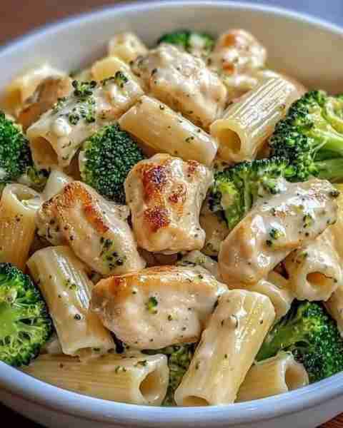 𝐂𝐫𝐞𝐚𝐦𝐲 𝐂𝐡𝐢𝐜𝐤𝐞𝐧 𝐚𝐧𝐝 𝐁𝐫𝐨𝐜𝐜𝐨𝐥𝐢 𝐏𝐚𝐬𝐭𝐚 🍗🥦🍝 𝐓𝐞𝐧𝐝𝐞𝐫 𝐜𝐡𝐢𝐜𝐤𝐞𝐧, 𝐜𝐫𝐢𝐬𝐩 𝐛𝐫𝐨𝐜𝐜𝐨𝐥𝐢, 𝐚𝐧𝐝 𝐡𝐞𝐚𝐫𝐭𝐲 𝐩𝐚𝐬𝐭𝐚 𝐭𝐨𝐬𝐬𝐞𝐝 𝐢𝐧...