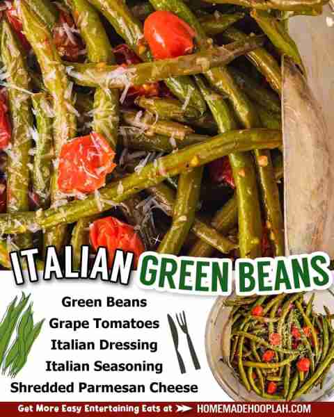 Italian Green Beans! 💚🍅 👇 recipe