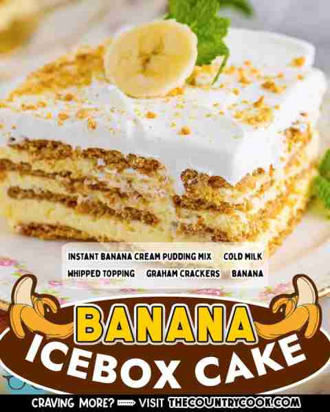 A super tasty no-bake dessert, this Banana Icebox Cake is filled with banana flavor, has only 5 ingr...