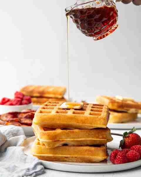 🧇 Overnight Waffles! 🧇 This recipe is adapted from the old Fannie Farmer cookbook, and WOW are the...