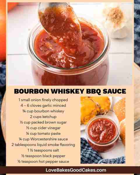 RECIPE - https://www.lovebakesgoodcakes.com/bourbon-whiskey-bbq-sauce/ PSA: This homemade BBQ sauce...
