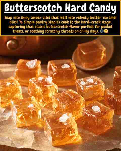 🍬 Butterscotch Hard Candy : Golden-Rich, Butter-Caramel Drops with Nostalgic Sweet Warmth! Ingredie...