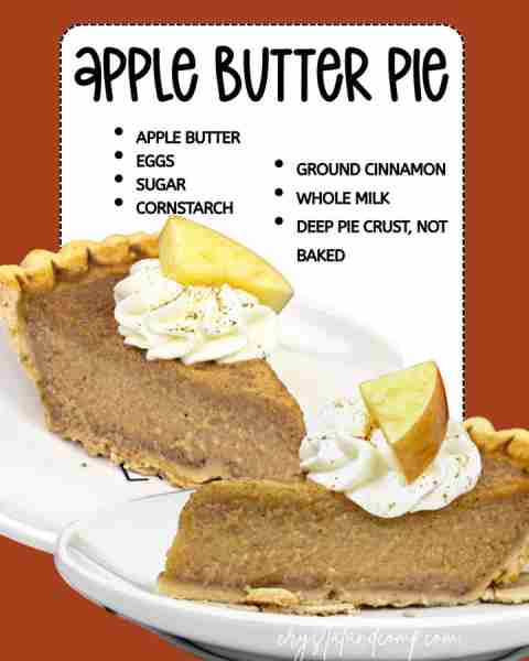 🍎 APPLE BUTTER PIE One of the most increible pies you will ever eat! RECIPE BELOW