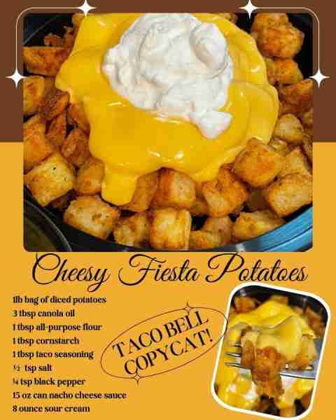 TACO BELL FIESTA POTATOES COPYCAT! 1lb bag of diced potatoes 3 tbsp canola oil 1 tbsp all-purpose fl...