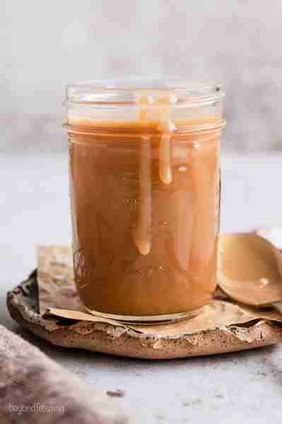 Whip up this homemade salted caramel sauce with just 5 ingredients! It’s the perfect topping for cak...