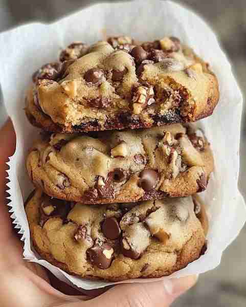🍪 𝐋𝐞𝐯𝐚𝐢𝐧 𝐁𝐚𝐤𝐞𝐫𝐲 𝐂𝐡𝐨𝐜𝐨𝐥𝐚𝐭𝐞 𝐂𝐡𝐢𝐩 𝐂𝐨𝐨𝐤𝐢𝐞𝐬 🍪 Ingredients: - 1 cup cold unsalted butter, cubed - 1 cup...