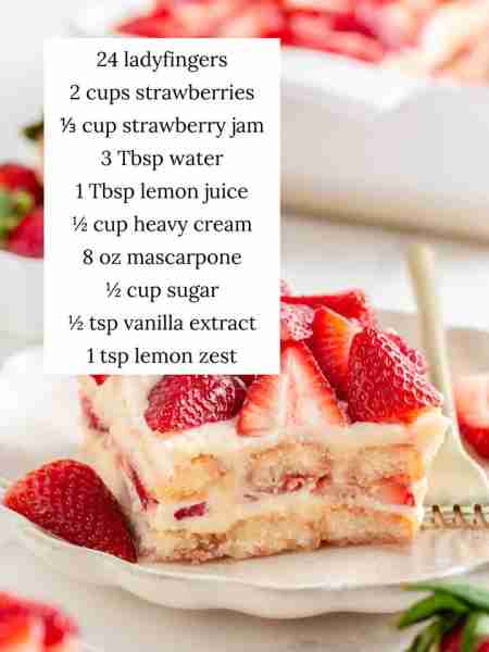 Strawberry tiramisu is a no-bake dessert made with classic ladyfinger cookies dipped in homemade str...