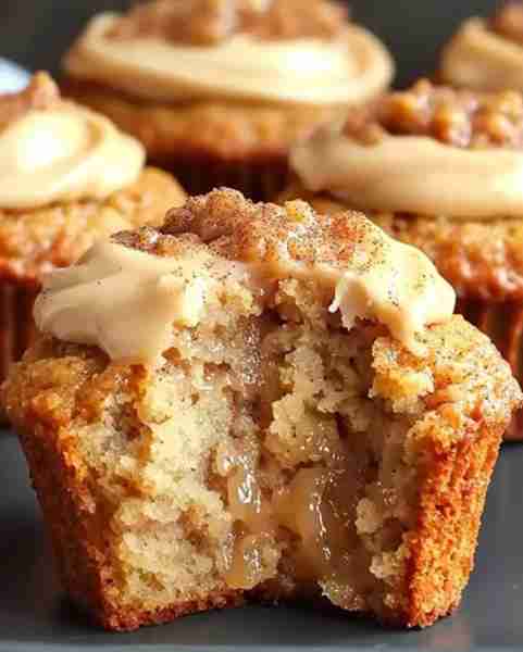 Juicy Applesauce Muffins with Cinnamon Cream Cheese Frosting Ingredients: For the Muffins: 2 ½ cups...