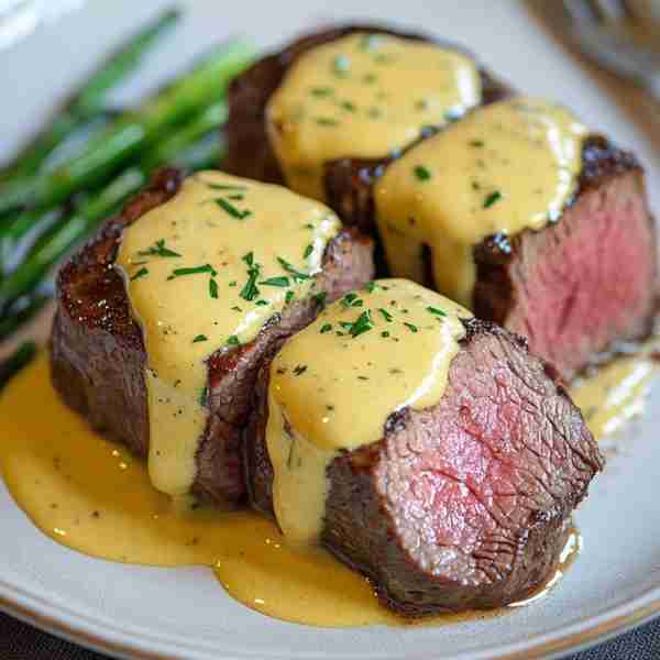Succulent Beef Tenderloin with Silky Béarnaise Sauce Ingredients: For the Beef Tenderloin: 4 beef te...