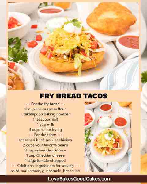 RECIPE - https://www.lovebakesgoodcakes.com/fry-bread-tacos/ Bring the taste of the Southwest to you...
