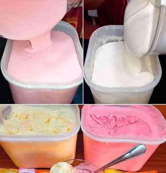 Easy Ice Cream Recipe: 4 Ingredients and Very Creamy, Yields Well 🍨 I sent it to whoever sent it Hi...