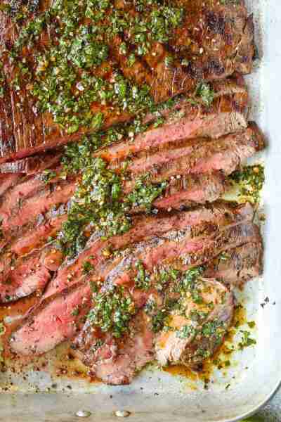 Carne Asada - Cilantro, olive oil, soy sauce, orange + lime juice, garlic, jalapeno and cumin make f...