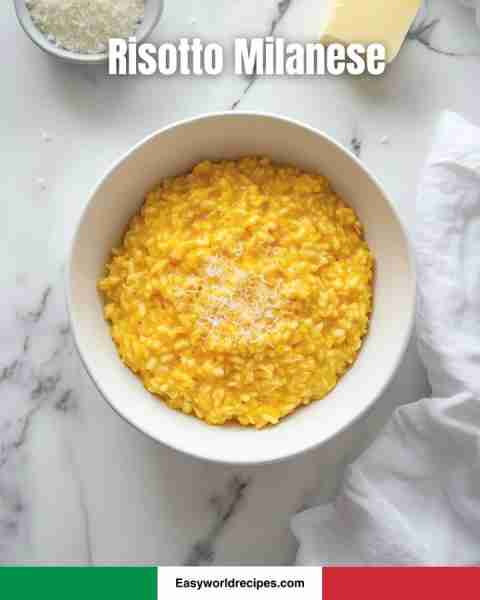 🍚 Risotto Milanese 🇮🇹✨ Golden, creamy risotto infused with saffron—a luxurious Milanese classic!...