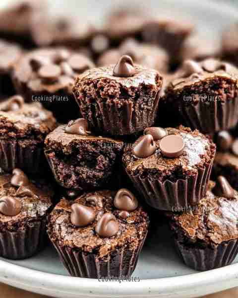 🍫 Mini Brownie Bites 🍫 Ingredients: 1/2 cup (1 stick) unsalted butter 3/4 cup granulated sugar 1/4...