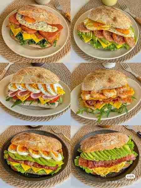 Spam & Egg Sandwich 🍞🥬🧀🥓🍳✨ Ciabatta bread Lettuce Cheddar cheese Grilled spam Sunny-side up eg...