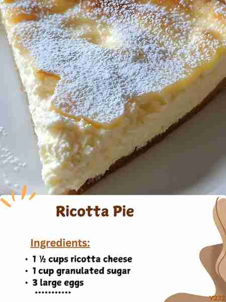 Ricotta Pie Ingredients You’ll Need The secret to this pie’s success lies in its high-quality ingred...