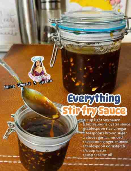 Best Stirfry Sauce - I called it “Everything Stir Fry Sauce” Its so good in everything! Veggies, Noo...