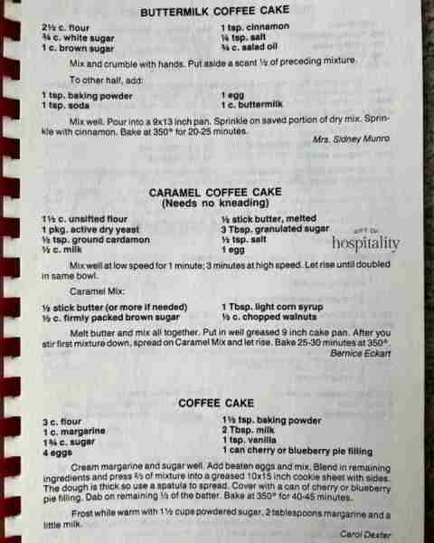 Coffee cakes from 1987!