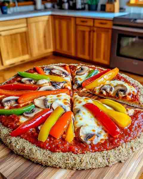 Simple Vegan Wholesome Quinoa & Chia Crust Pizza Perfect for Pizza Night 🥣🍕 Ingredients: For the C...