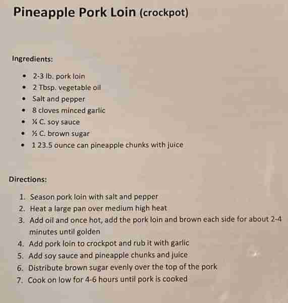 Crockpot Pineapple Pork Loin #crockpot #slowcooker #porkloin