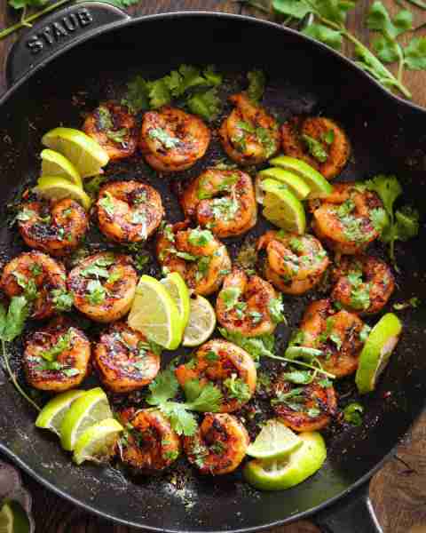 Mediterranean Cilantro-Lime Shrimp in 30 Minutes! 🍤🍤 Gluten-free, low-carb, keto, and high in prot...