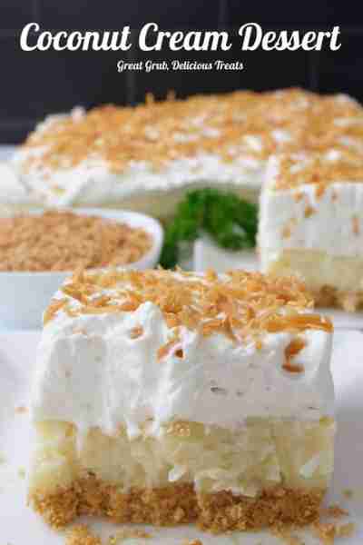 Coconut Cream Dessert! A Delicious Dessert every coconut lover would love! 🥥 RECIPE BELOW!