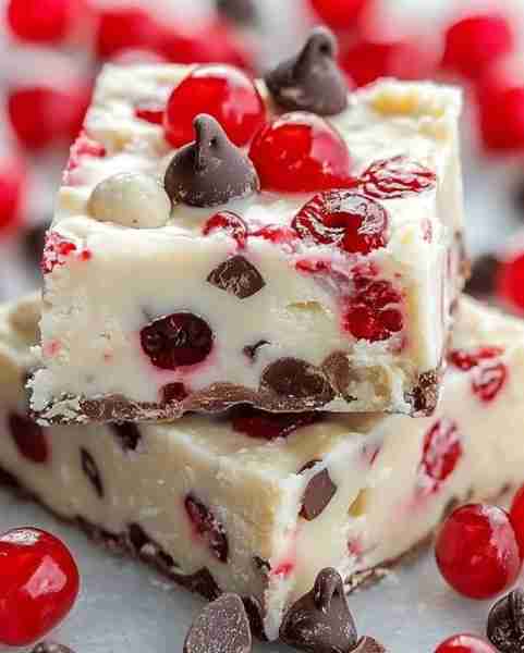 Decadent Cherry Garcia White Chocolate Fudge Ingredients: 2 cups white chocolate 1 can (14 oz) sweet...