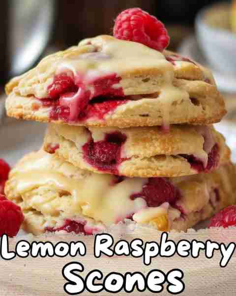 ⬇️ Lemon Raspberry Scones 😋⬇️ Indulge in these delightful lemon raspberry scones that are perfect f...