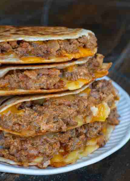 Cheesy burger flavor in a crispy, buttery tortilla... Yum!!