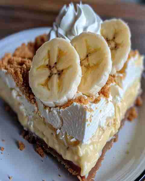 No-Bake Banana Cream Pie Bars Ingredients: For the Crust: 2 cups crushed vanilla wafers 6 tablespoon...