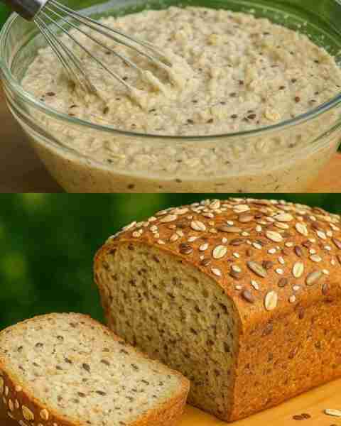 My fastest oatmeal bread for a healthy breakfast! No flour No butter! Easy gluten free Ingredients 1...