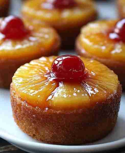 Mini Pineapple Upside Down Cakes are a fun twist on the classic! Ingredients: For the Topping: 4 tbs...