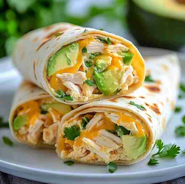 Chicken Avocado Ranch Burritos 🌯🥑 Creamy, cheesy, and packed with flavor—perfect for a quick lunch...