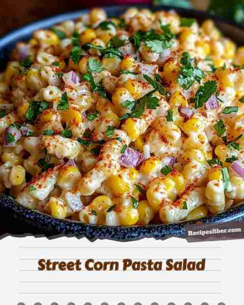 Street Corn Pasta Salad 🌽🍝 A refreshing dish perfect for summer gatherings! 📋 Ingredients - 8...