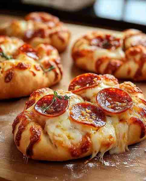 🍕 Four Cheese Pepperoni Pizza Knots 🧀 Satisfy your pizza cravings in a fun and cheesy way! Perfect...