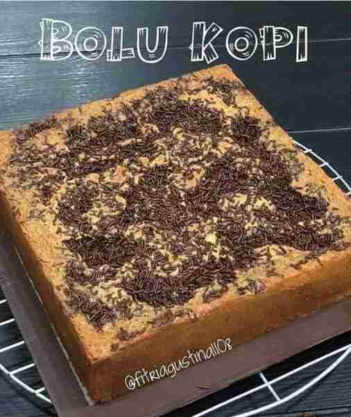 BOLU KOPI CERES By @fitriagustina1108 - 6 telur 100 gr gula 1 sdt SP 130 gr tepung 20 gr susu bubuk...