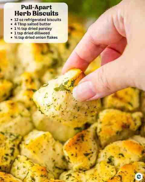 Transform a tube of biscuit dough into buttery, herb-coated pull-apart biscuits in just 20 minutes!...