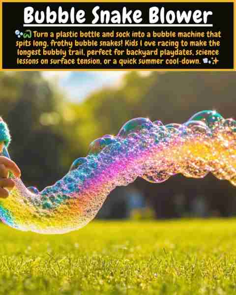 🫧 Bubble Snake Blower : Recycled, Foamy, Super‑Stretch Bubble Fun for Outdoor Play! Materials (make...