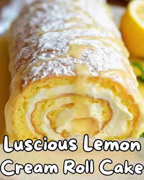 ⬇️ Luscious Lemon Cream Roll Cake with Lemon Glaze 😋⬇️ Indulge in the delightful flavors of this Le...