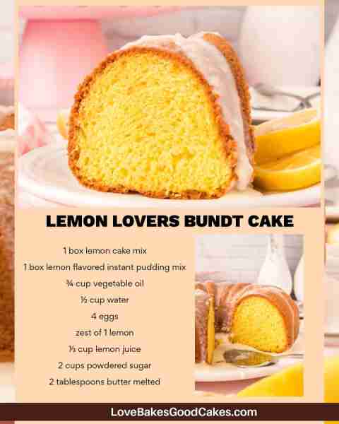 RECIPE - https://www.lovebakesgoodcakes.com/lemon-lovers-bundt-cake/ If you love lemon, this cake is...