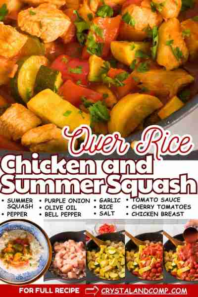 ⭐ CHICKEN AND SUMMER SQUASH SKILLET Serve it over rice! RECIPE BELOW