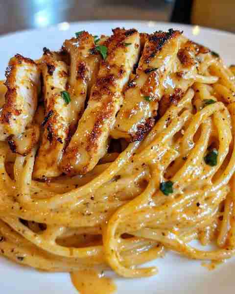 Savory Cajun Chicken over Creamy Parmesan Linguine Ingredients: 2 boneless, skinless chicken breasts...