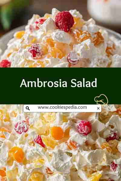 Ambrosia Salad 🍒🍍 This classic Ambrosia Salad is a delightful, creamy fruit salad that brings a to...