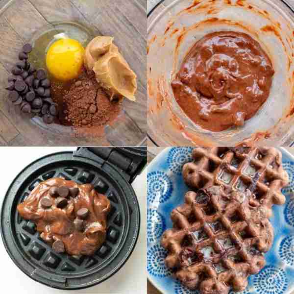 This easy, chocolatey brownie waffle is a sweet, yet low carb, breakfast or dessert ready in less th...